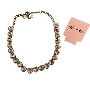 J CREW Gold & Rhinestone Statement Necklace